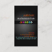 Cool/stilvoll fluoreszierende Diamantformen Visitenkarte (Rückseite)