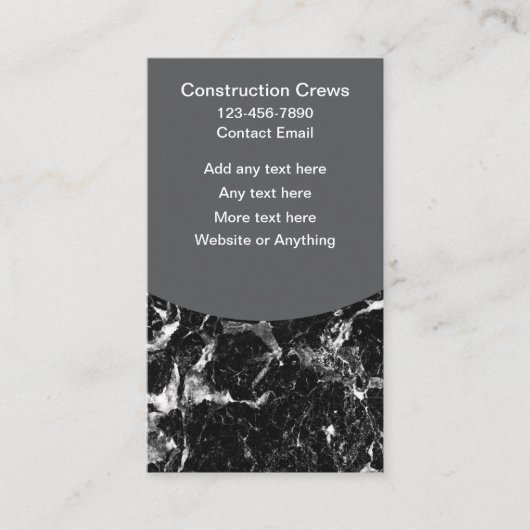 Cool Stone Look Vertical Business Cards Visitenkarte (Vorderseite)