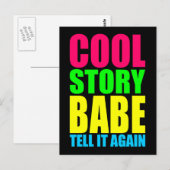 Cool Story Babe erzählt es noch einmal Postkarte (Vorne/Hinten)