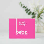 COOL STORY BABE Moderner Stil Postkarte (Stehend Vorderseite)