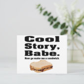 Cool story babe postkarte (Stehend Vorderseite)