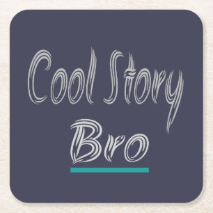 Cool Story Bro Funny Popular Trendy Rechteckiger Pappuntersetzer