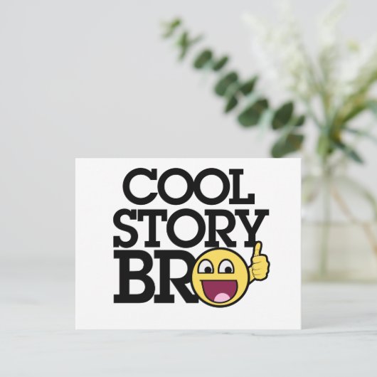 Cool story Bro Postkarte (Stehend Vorderseite)