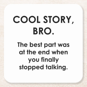 Cool Story, Bro Rechteckiger Pappuntersetzer