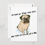 Cool Story Pug Postkarte (Vorne/Hinten)
