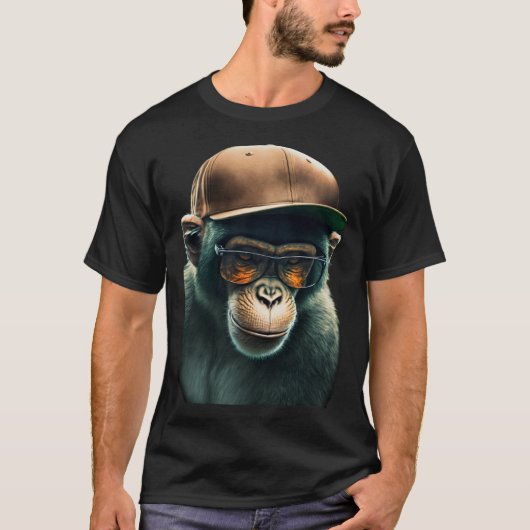 Cool Street Wear Chimp T-Shirt (Vorderseite)
