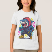 Cool Streetwear Shark Cartoon T - Shirt (Vorderseite)