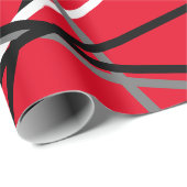 Cool Strickgitarre Rot Grau Schwarz Geschenkpapier (Rolleneckpunkt)