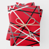 Cool Strickgitarre Rot Grau Schwarz Geschenkpapier Set (Beispiel)