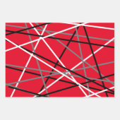 Cool Strickgitarre Rot Grau Schwarz Geschenkpapier Set (Vorderseite)