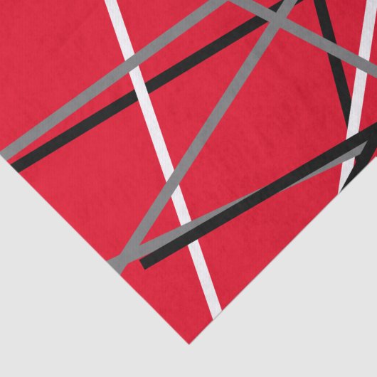 Cool Strickgitarre Rot Grau Schwarz Seidenpapier (Detail)