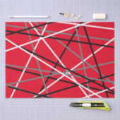 Cool Strickgitarre Rot Grau Schwarz Seidenpapier (Handwerk)