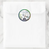 Cool Strike Bowling-Adressenaufschrift Runder Aufkleber (Tasche)