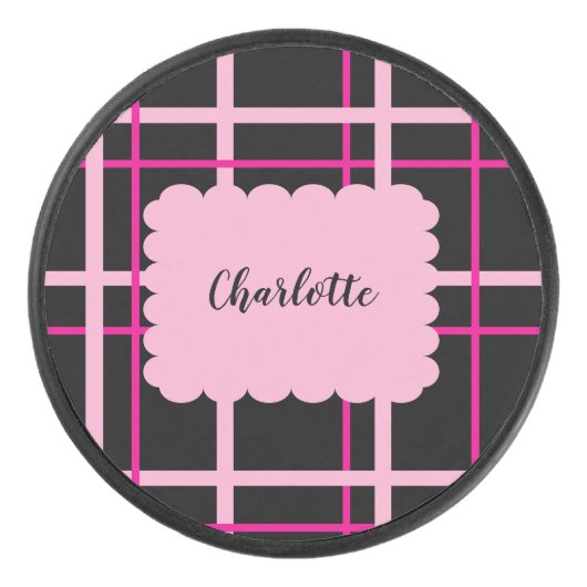 Cool Striped Pattern Eishockey Puck (Vorderseite)