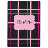 Cool Striped Pattern Klemmbrett (Rückseite)