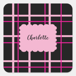 Cool Striped Pattern Quadratischer Aufkleber