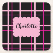 Cool Striped Pattern Rechteckiger Pappuntersetzer (Vorderseite)