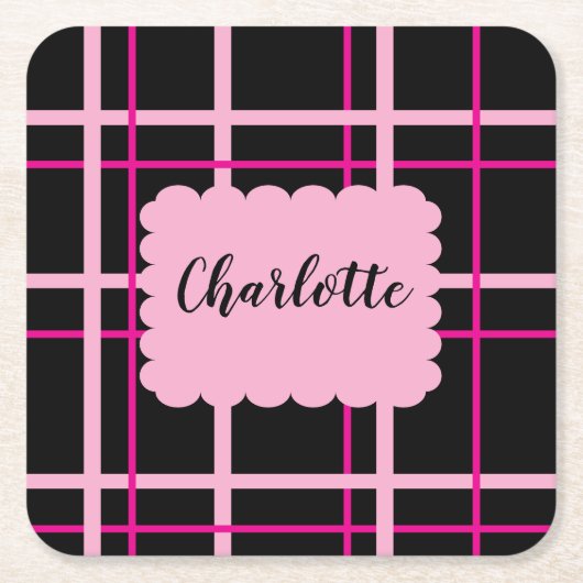 Cool Striped Pattern Rechteckiger Pappuntersetzer (Vorderseite)