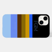 Cool Stripte benutzerdefinierte Initialen Case-Mate iPhone Hülle (Rückseite (Horizontal))