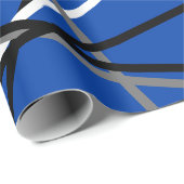 Cool Stripte Gitarre Blau Grau Schwarz Geschenkpapier (Rolleneckpunkt)