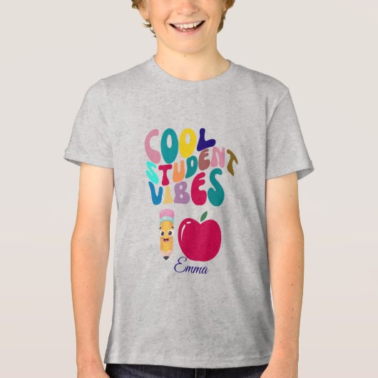 COOL STUDENT VIBES BACK TO SCHOOL KIDS TSHIRT (Vorderseite)