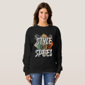 Cool Style Over Speed Biking Bicycles Bicycle Race Sweatshirt (Vorne ganz)