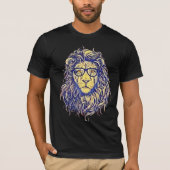 Cool Stylish Hipster Lion T - Shirt (Vorderseite)