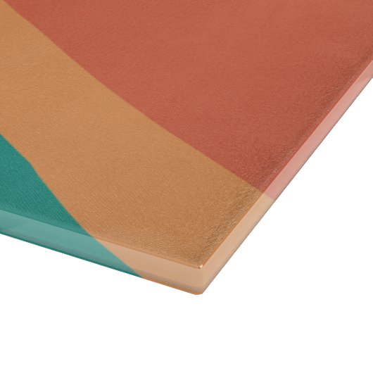 Cool Stylish Retro Stripes Personalized  Schneidebrett (Ecke)