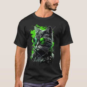 Cool Subtle Agende Pride Cat Art Neutrois Cat T-Shirt