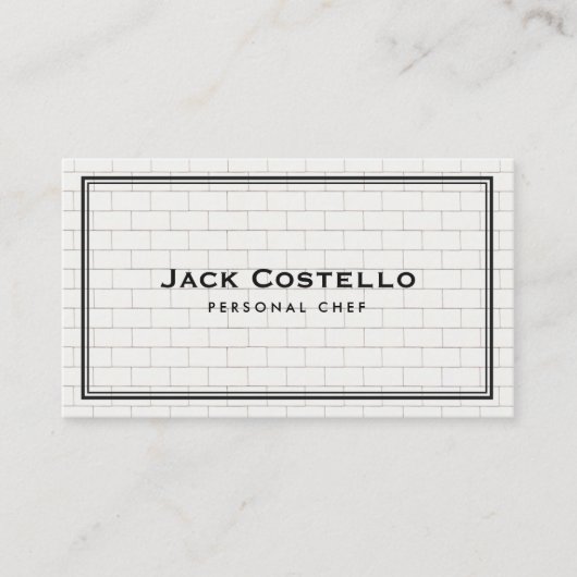 Cool Subway Til Personal Chief Catering Visitenkarte (Vorderseite)