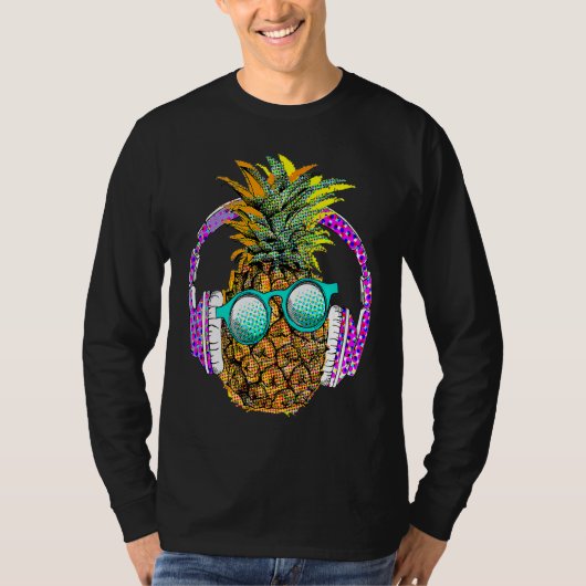 Cool Summer Pineapple Graphic Illustration Outfit T-Shirt (Vorderseite)