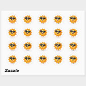 Cool Sun Cartoon Wearing Sunglasses Sticker (Blatt)