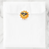 Cool Sun Cartoon Wearing Sunglasses Sticker (Tasche)