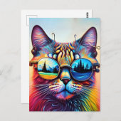 Cool Sunglass Cat # 1 Poster Postkarte (Vorne/Hinten)