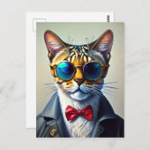 Cool Sunglass Cat # 2 Postkarte (Vorne/Hinten)