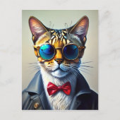 Cool Sunglass Cat # 2 Postkarte (Vorderseite)