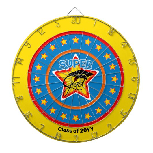 Cool Super Grad - Abschluss Dartboard personalisie Dartscheibe (vorne)