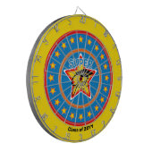 Cool Super Grad - Abschluss Dartboard personalisie Dartscheibe (Vorderseite Links)