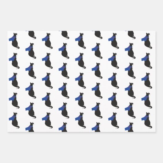 Cool Super Kitty - Cat Wrapping Paper Sheet Set Geschenkpapier Set (Vorderseite)