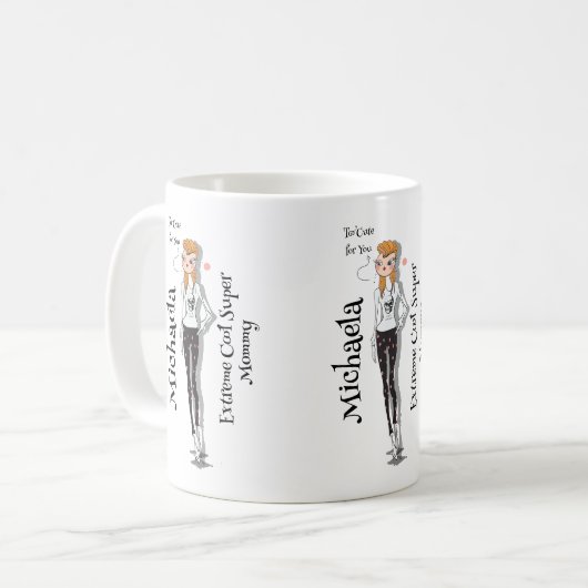Cool Super Mommy 1 Kaffeetasse (Vorderseite Links)