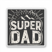 Cool Super Vater Vinyl Cut Sticker (Vorderseite)