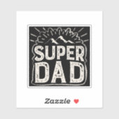 Cool Super Vater Vinyl Cut Sticker (Blatt)
