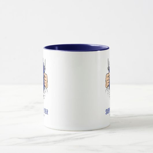 Cool Superheldlehrer Tasse (Zentrum)