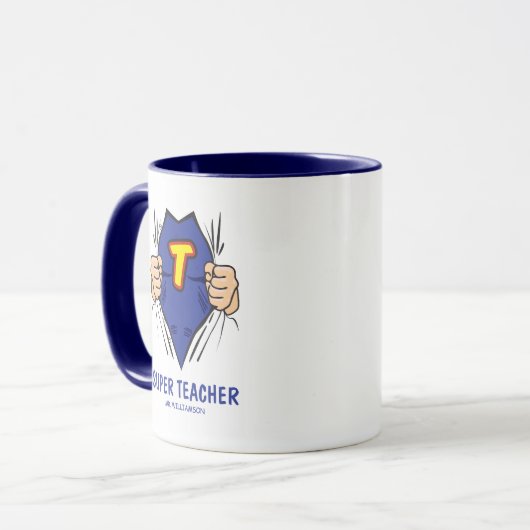 Cool Superheldlehrer Tasse (Vorderseite Links)