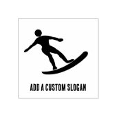 Cool Surfboard Typ Catch the Waves - eigener Text Gummistempel (Prägung)
