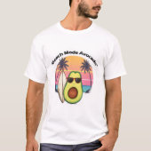 Cool Surfen Avocado T - Shirt - Fun Summer Beach C (Vorderseite)