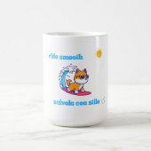 Cool Surfen Welpenkleidung Sonnenbrille Kaffeetasse (Mittel)