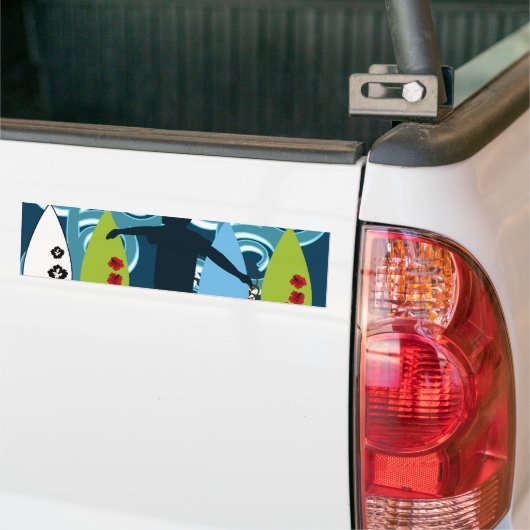Cool Surfer Typ Surfing Beach Ocean Design Autoaufkleber (Auf Lkw)