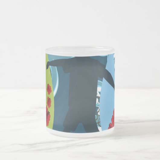 Cool Surfer Typ Surfing Beach Ocean Design Mattglastasse (Mittel)
