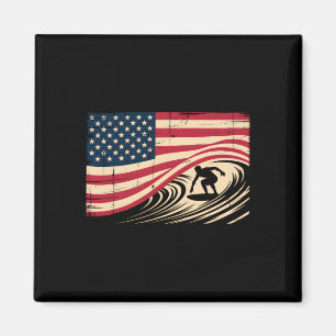 Cool Surfing für Männer Frauen 4. Juli Amerikanisc Magnet